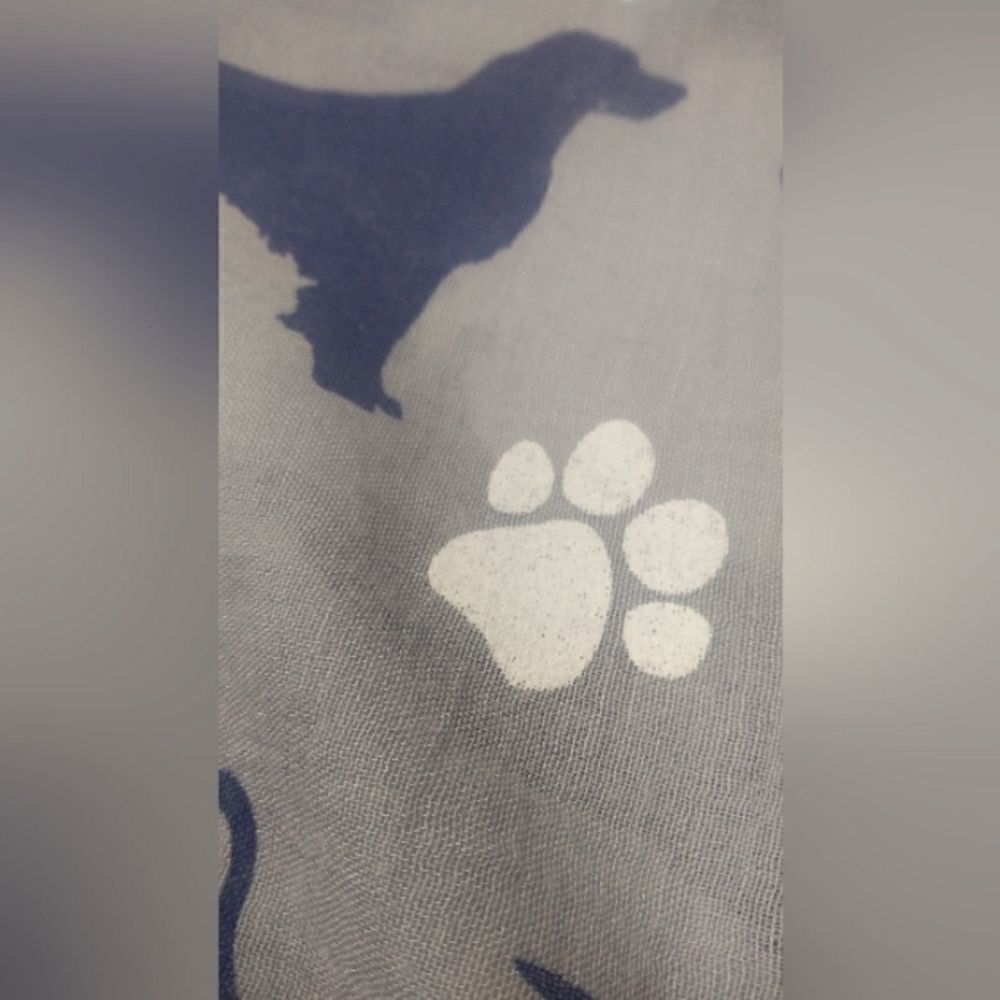 Dog Fringe Long Scarf Wrap Paw Prints - Picture 5 of 9